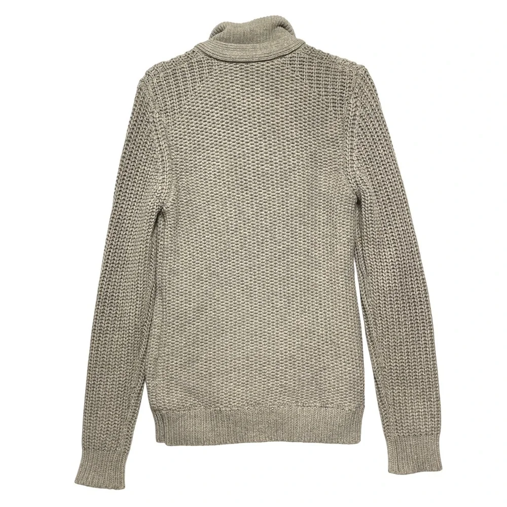Ted Baker London Mens Tan Gray Fisherman Textured Button Up Cardigan Sweater 2 S